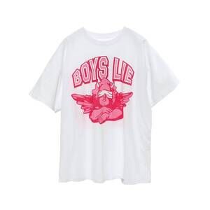 NEW BOYS LIE women's dream team v2 bf tee in white